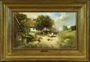 Kock, Otto, 1921 Itzehoe - 1999 München – Öl/Sperrholzplatte, 24 x 40 cm, "Prozession", u.r. sign., dat. (19)89, Lit.: Artprice;