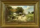 Kock, Otto, 1921 Itzehoe - 1999 Munich – Huile/contreplaqué, 24 x 40 cm, "Procession", signé en bas à droite, daté (19)89, réf. : Artprice