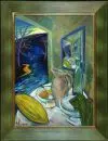 Kojnowa-Kandler, Irina, 1955 Moscou – Huile/carton, 70 x 50 cm, "Nature morte devant paysage", signé en bas à gauche, réf. : Artprice