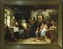 Copiste des 19e/20e s. – Huile/toile, 100 x 144 cm, "Die ereilten Flüchtlinge", copie d'après E. Kurzbauer, cachet au dos "Johann Strobl, Wien"