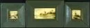 19th/20th century landscape painter – 3 miniatures, painting on panel, 5.5 x 10.5 cm and 2 each 4 x 4 cm, "Dutch landscapes", each signed differently