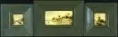 Peintre paysagiste des 19e/20e s. – 3 miniatures, peinture sur panneau, 5,5 x 10,5 cm et 2 de 4 x 4 cm, "Paysages hollandais", signatures différentes