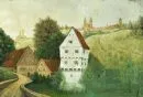 Landschaftsmaler des 20. Jh. – Öl/Sperrholzplatte, 20 x 30 cm, "Topplerschlösschen bei Rothenburg o. d. Tauber", o.R;