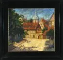 Nietsche, Paul, 1885 - 1950 – Olej/płótno, 42,5 x 45 cm, "Straßenansicht"