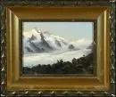 Sattler, Hubert, 1817 - 1904 Vienne – Huile/bois, 10,5 x 14 cm, extrait, "Lac de montagne avec pêcheurs", signé en bas à gauche de son pseudonyme "P. Ritschard", rayures, …