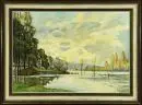 Sommer, Alice, 1898 - 1982 – Huile/toile, 62 x 93 cm, "Paysage fluvial", signé en bas à droite, réf. : Artprice