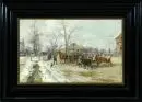 Stuhlmüller, Karl, 1859 - 1930 Munich – Huile/toile, 35 x 58 cm, "En route vers le marché aux bestiaux", signé en bas à droite, localisation "Munich", petite partie doublée, réf. : Bötticher, Benezit, Bruckmann M, Busse, Saur, Dachauer Maler, van Wilder