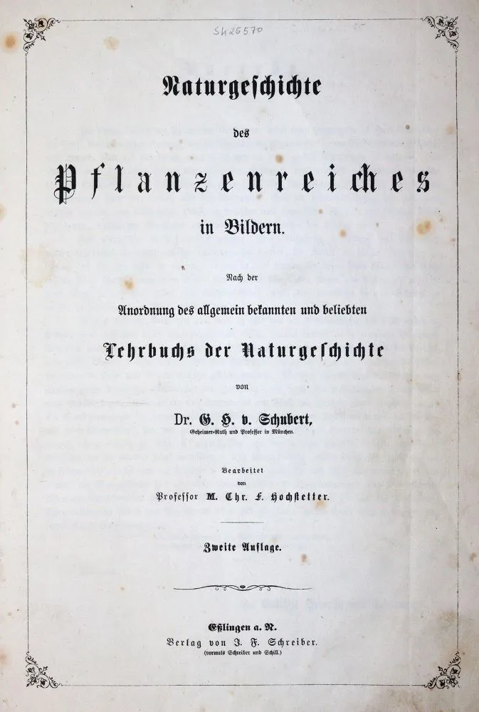 Schubert,G.H.v. – Přírodopis rostlinné říše v obrazech..