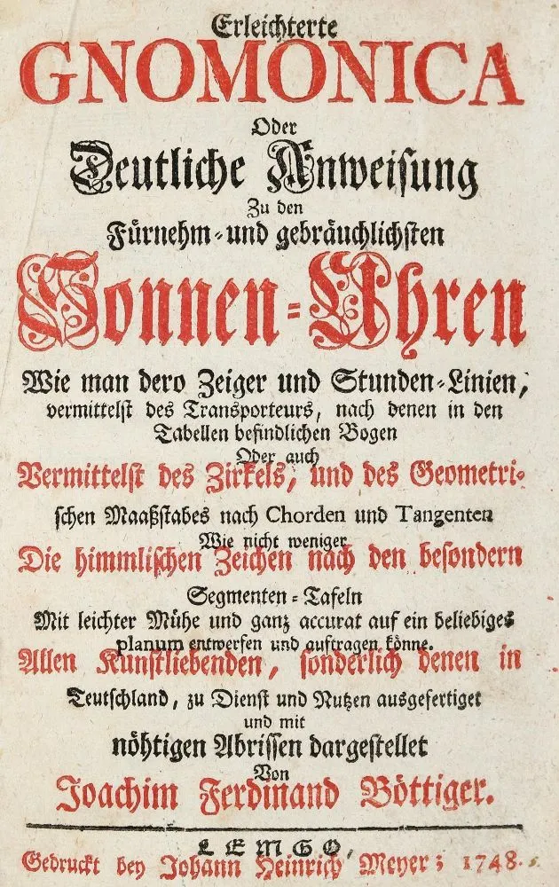 Böttiger,J.F. – Facilitated Gnomonica or clear instruction for the most common sundials