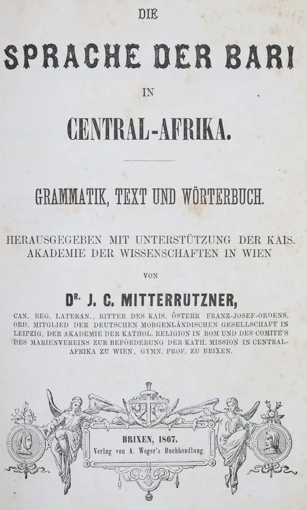 Mitterrutzner,J.C. – Język Bari w Afryce Środkowej