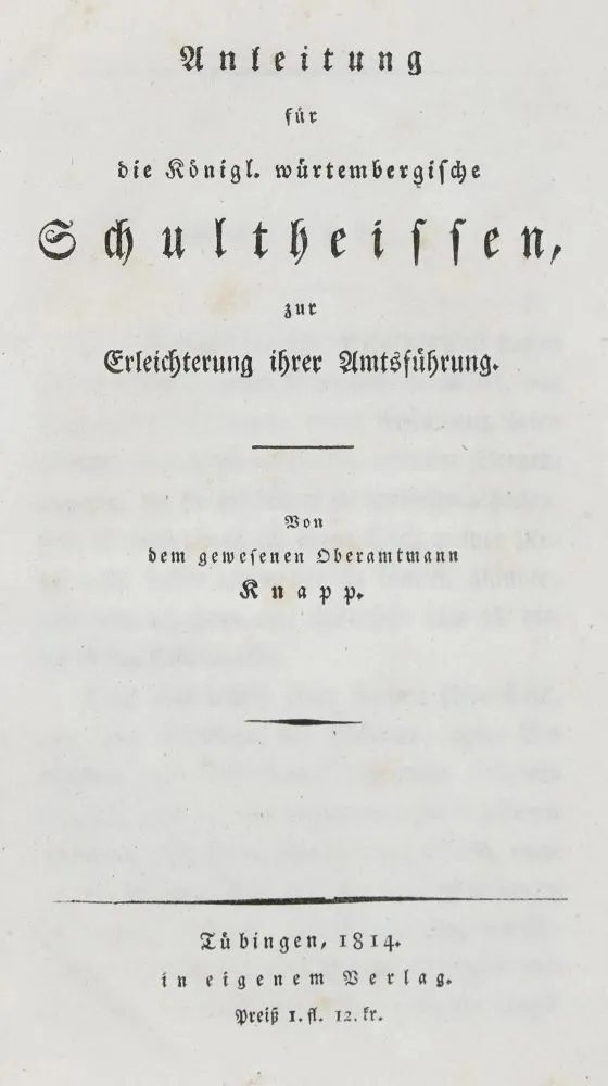 Knapp,(G.). – Anleitung für die königl