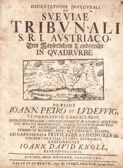 Knoll,J.D. – Dissertatione inaugurali de Sueviae Tribunali S.R.I