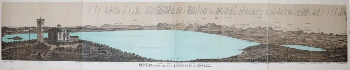 Panorama – (des Bodensees), gesehen von der Allmannshöhe bei Konstanz