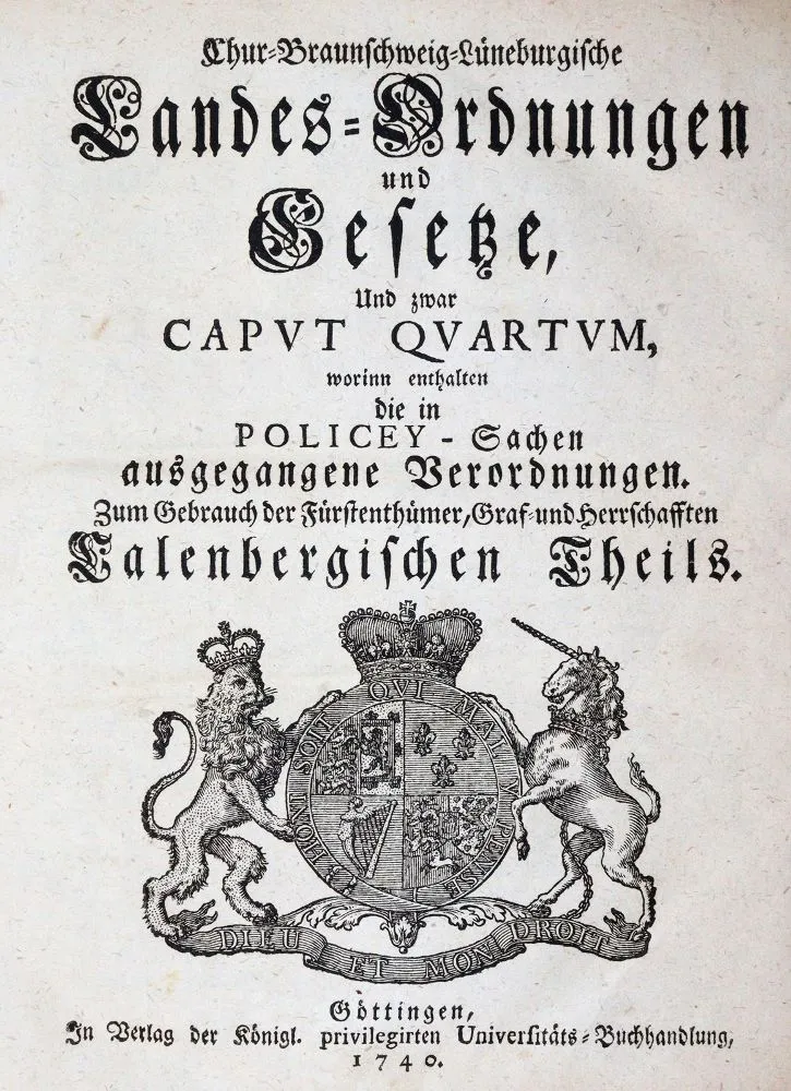 Chur-Braunschweig-Lüneburgische – Provincial ordinances and laws, namely Caput Quartum..
