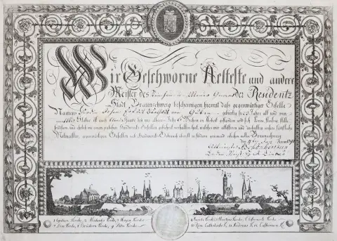 List czeladniczy – dla kamieniarza i murarza