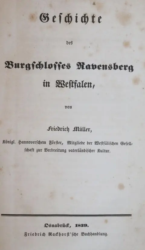 Müller,F. – History of Ravensberg Castle in Westphalia