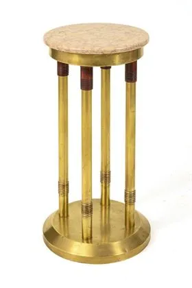 Round Art Deco Side Table