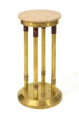 Round Art Deco Side Table
