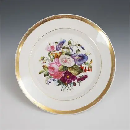Biedermeier talíř s květinomalbou. KPM Berlin