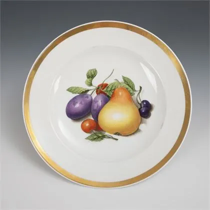 Biedermeier talíř s malbou ovoce. KPM Berlin