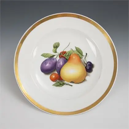 Biedermeier talíř s malbou ovoce. KPM Berlin