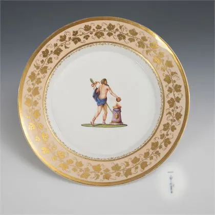Teller mit mythologischem Motiv: Dionysos. KPM Berlin