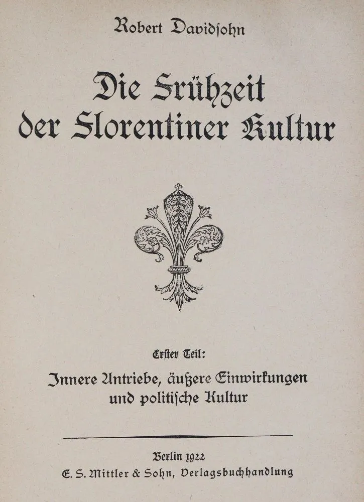 Davidsohn,R. – History of Florence