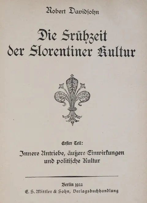 Davidsohn,R. – History of Florence