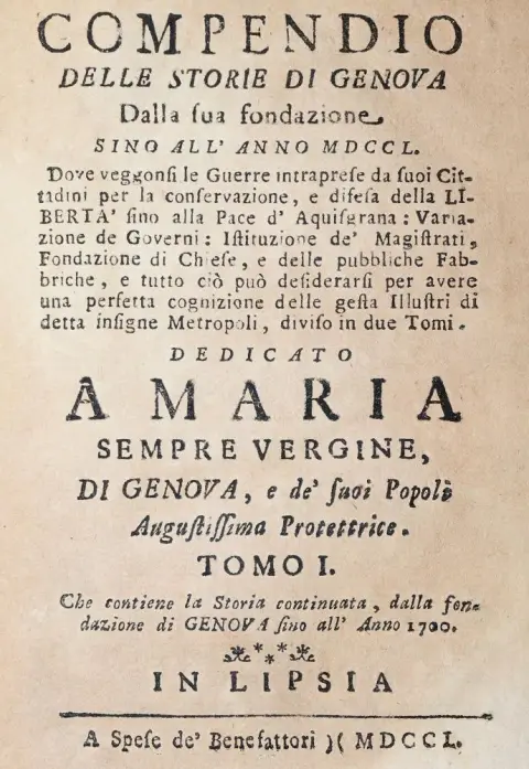 Accinelli,F.M. – Compendium of the histories of Genoa from its foundation to the year MDCCL