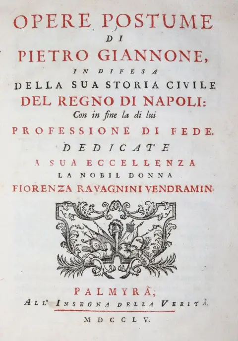 Giannone,P. – Opere posthume