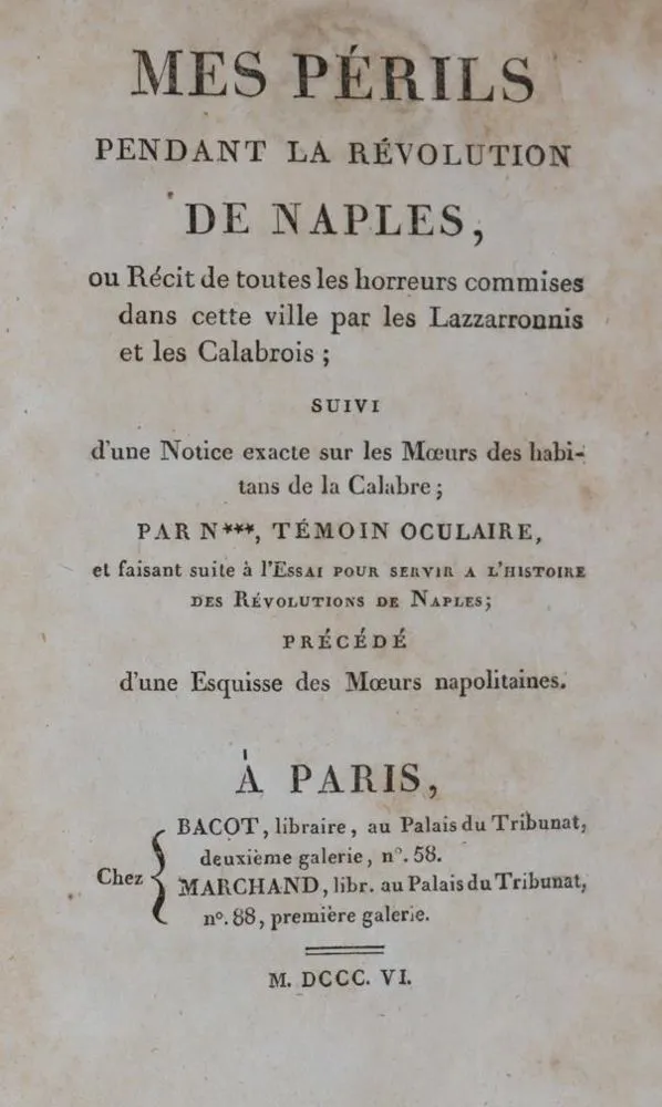 Collection – de 10 œuvres sur Naples, principalement en français