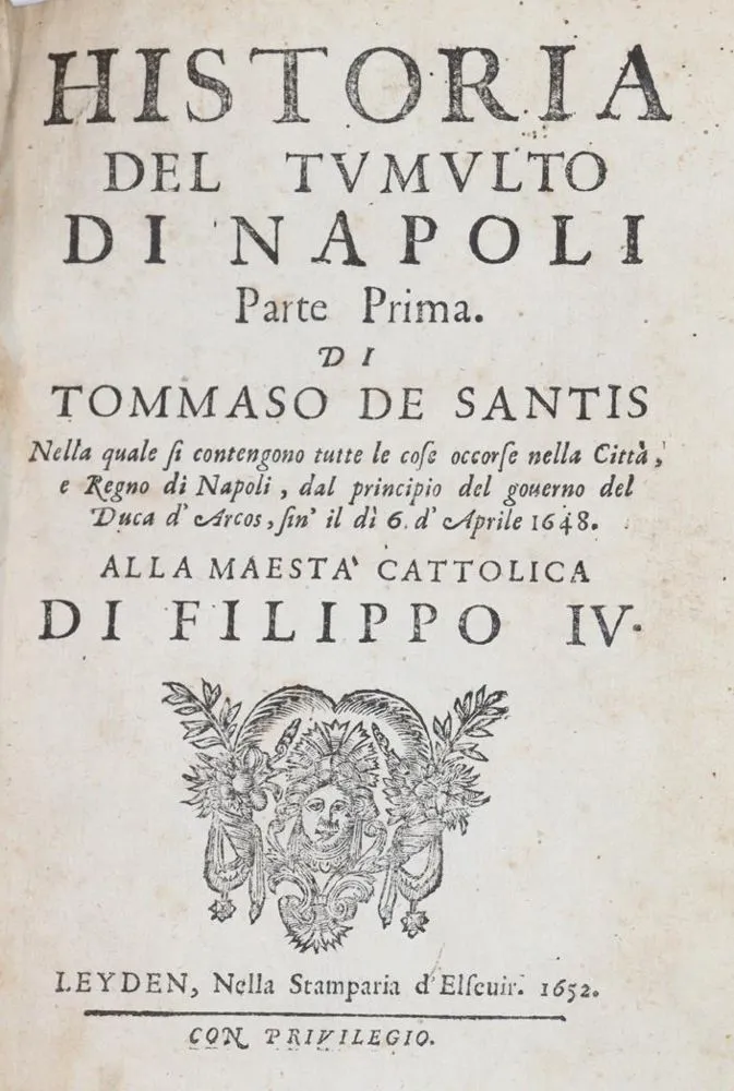 Santis,T.de. – Historia del Tumulto di Napoli