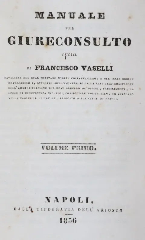 Vaselli,F. – Manuale pel giureconsulto