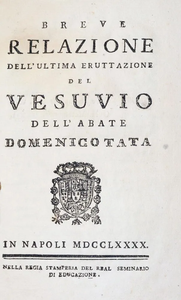 Tata,D. – Breve relazione dell'ultima eruttazione del Vesuvio