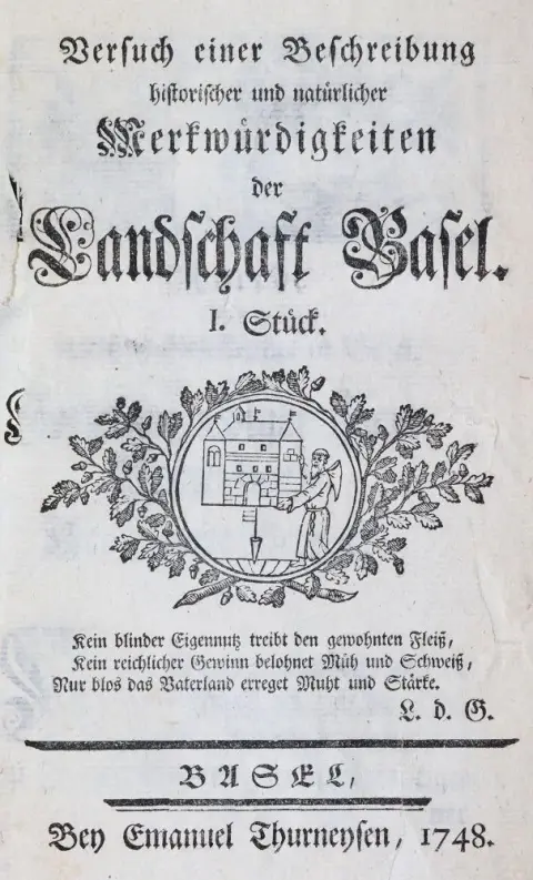 (Bruckner,D.). Attempt at a description of historical and natural curiosities of the Basel region