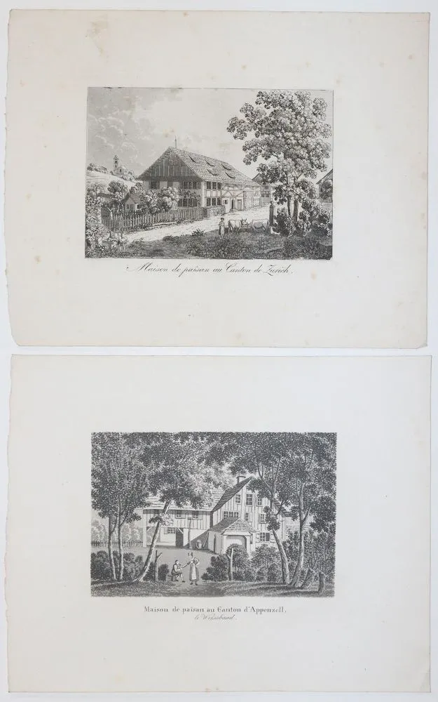 (Keller,H. i R.H.Füssli). – Collection des habitations rurales dans les XXII cantons de la Suisse