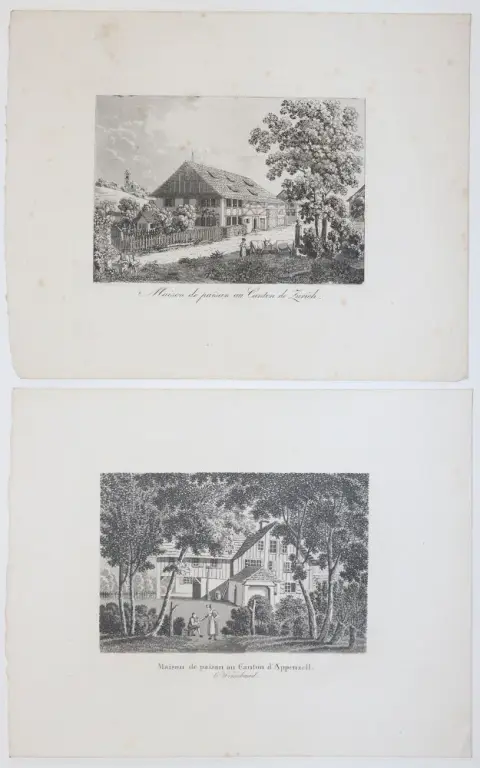(Keller,H. and R.H.Füssli). – Collection des habitations rurales dans les XXII cantons de la Suisse
