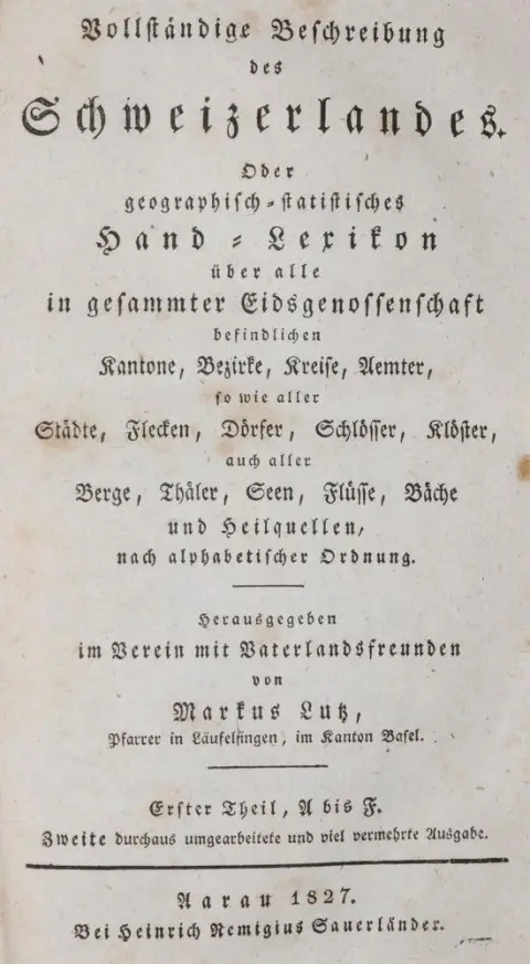Lutz,M. – Complete Description of Switzerland
