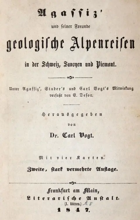 Desor,E. – Agassiz's and his friends' geological Alpine journeys in Switzerland, Savoy and Piedmont