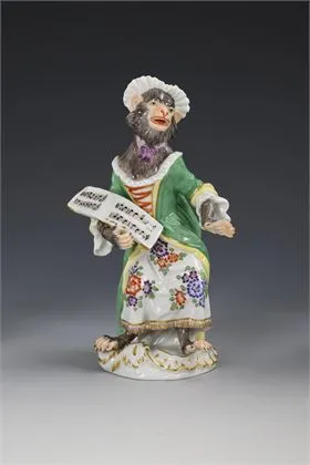 Aap als zangeres. Meissen