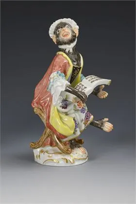 Singe en chanteuse. Meissen