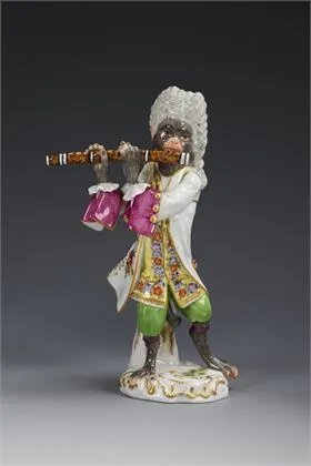 Singe flûtiste. Meissen