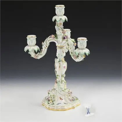 4-armige kandelaar. Meissen