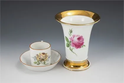 Kopje en vaas. Meissen