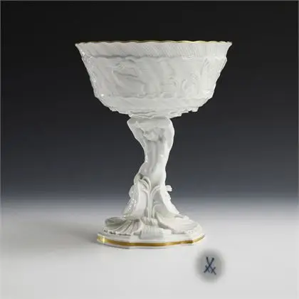 Tafelstuk met zwanenserviesdecor. Meissen