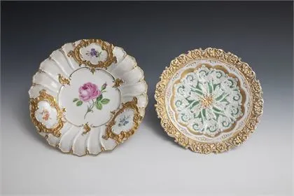 2 pronkborden. Meissen