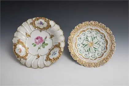 2 pronkborden. Meissen