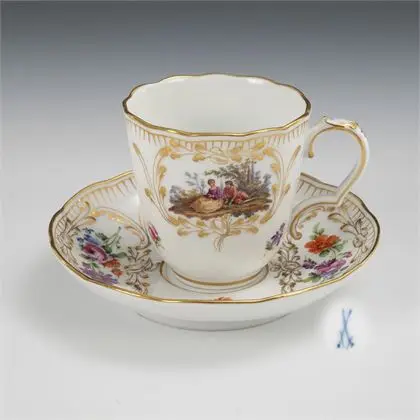 Kop met Watteau-schildering. Meissen
