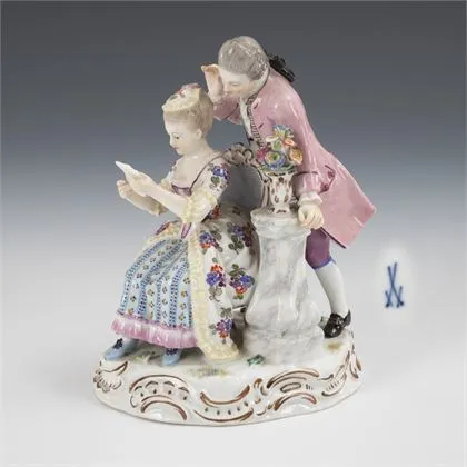 Figure group: "Der Späher". Meissen
