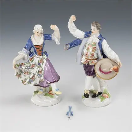 Danseres en danser. Meissen
